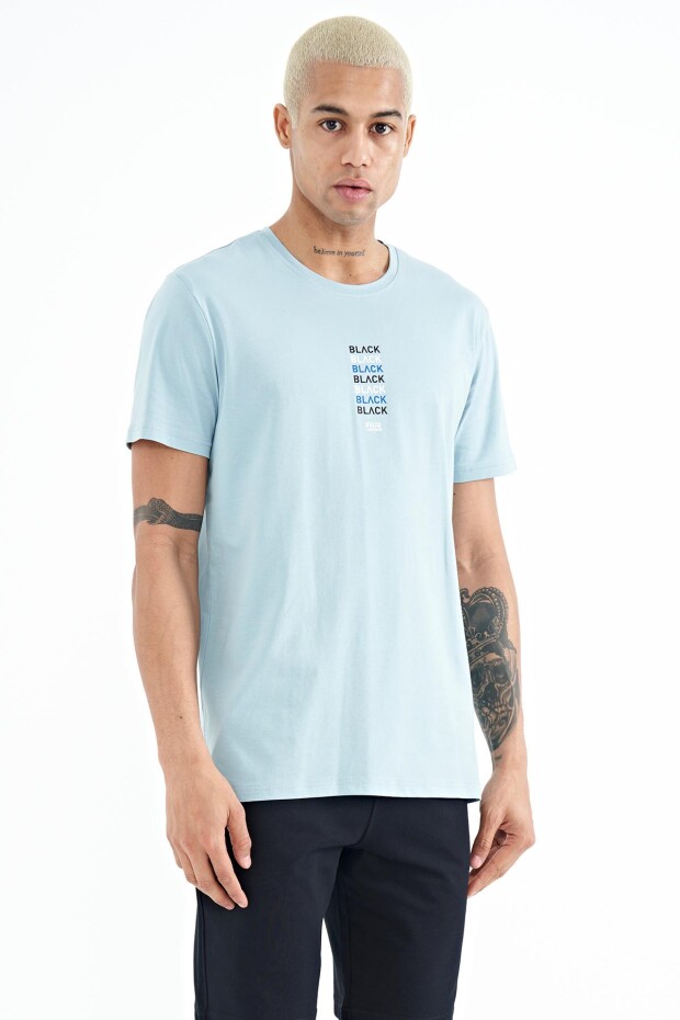 Tylor Açık Mavi Yazılı Erkek T-Shirt - 88227