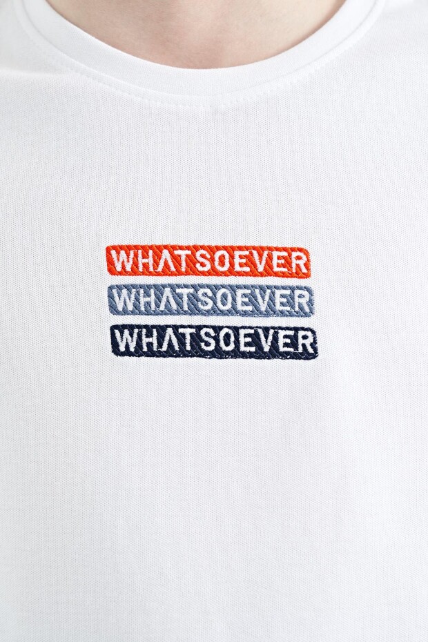 Tommy Life Beyaz Yazı Nakışlı O Yaka Oversize Erkek Çocuk T-Shirt - 11146. 9