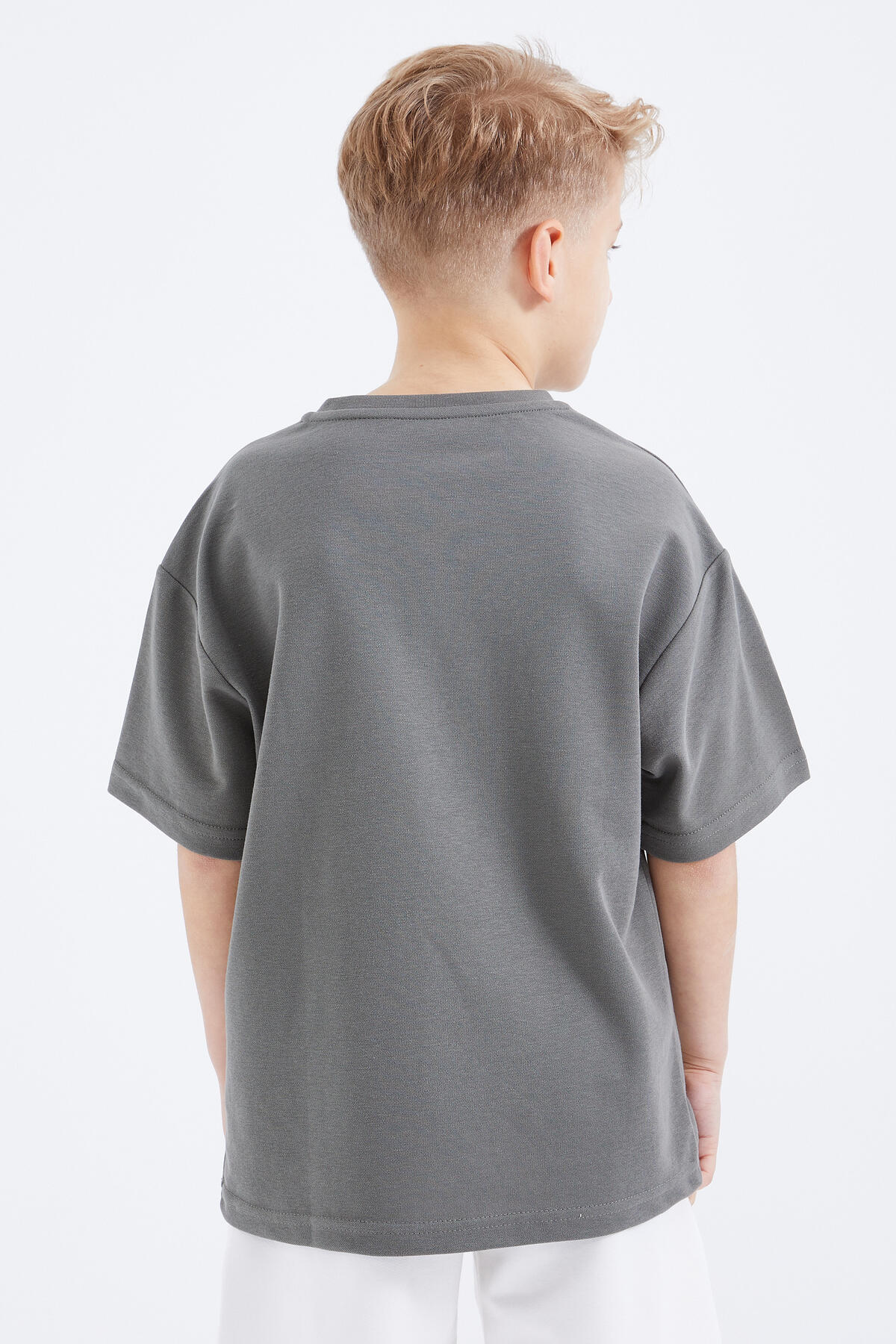 Çağla Baskılı Kısa Kollu O Yaka Erkek Çocuk T-Shirt - 10912
