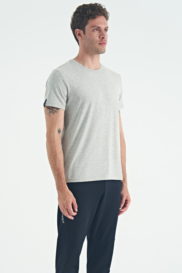 Calvin Gri Melanj Basic Erkek T-Shirt - 88245