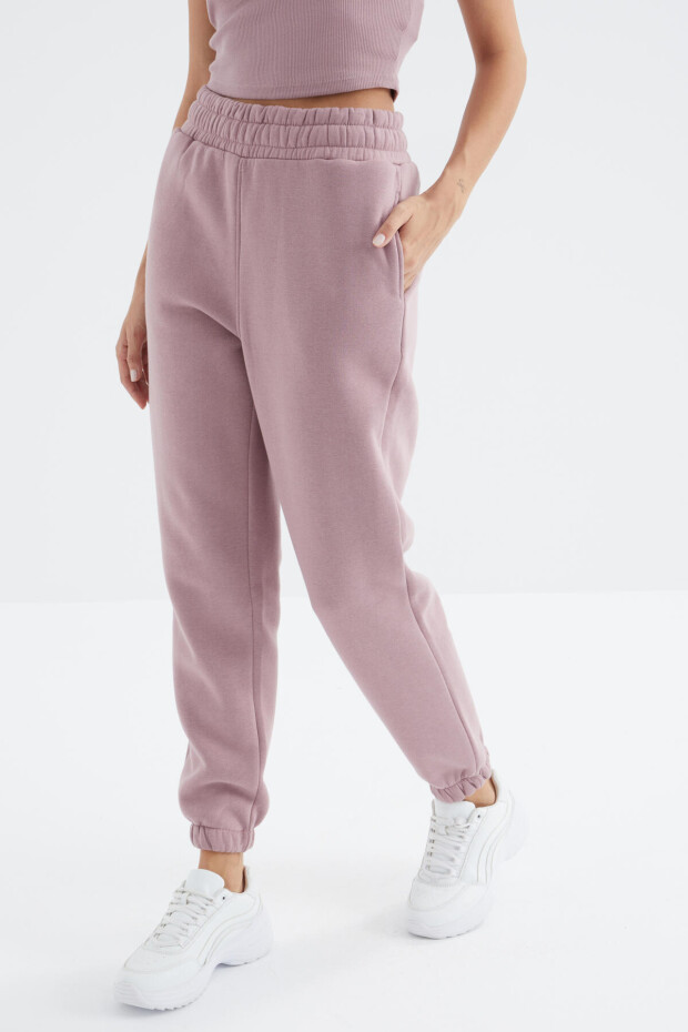 Tommy Life Gül Kurusu Yüksek Bel Rahat Form Basic Jogger Kadın Eşofman Alt - 94624. 2 Tommy Life Gül Kurusu Yüksek Bel Rahat Form Basic Jogger Kadın Eşofman Alt - 94624. 2