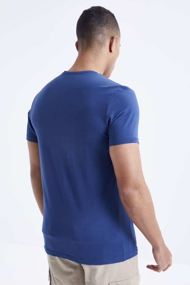İndigo Basic Kısa Kol Standart Kalıp V Yaka Erkek T-Shirt - 87912