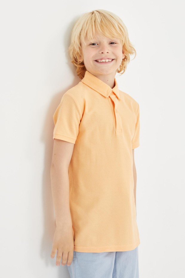 Tommy Life Kavun İçi Klasik Kısa Kollu Polo Yaka Erkek Çocuk T-Shirt - 10962. 1