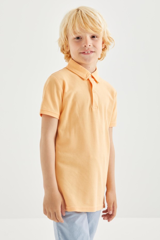 Tommy Life Kavun İçi Klasik Kısa Kollu Polo Yaka Erkek Çocuk T-Shirt - 10962. 5