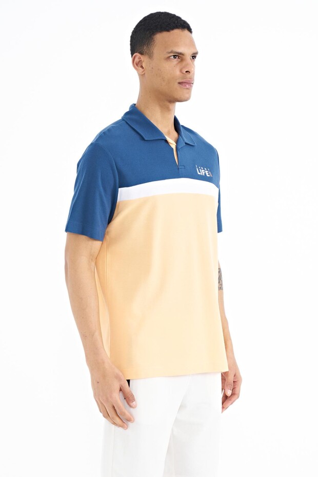 Kavun Içi Renk Geçişli Polo Yaka Standart Kalıp Erkek T-shirt - 88238