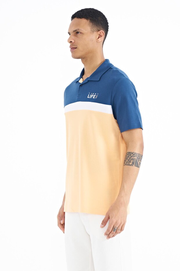 Kavun Içi Renk Geçişli Polo Yaka Standart Kalıp Erkek T-shirt - 88238