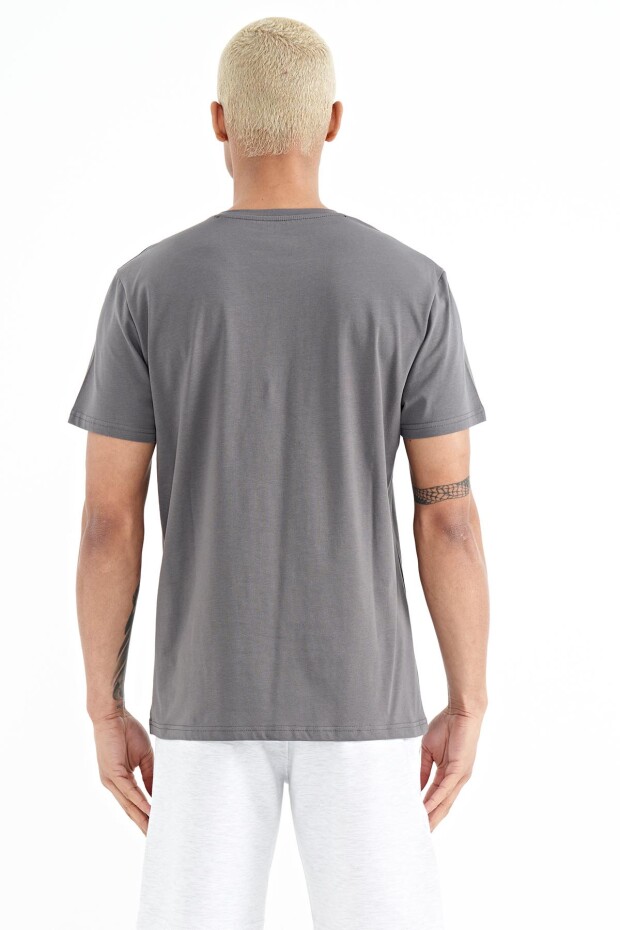Alan Koyu Gri Standart Kalıp Erkek T-Shirt - 88208