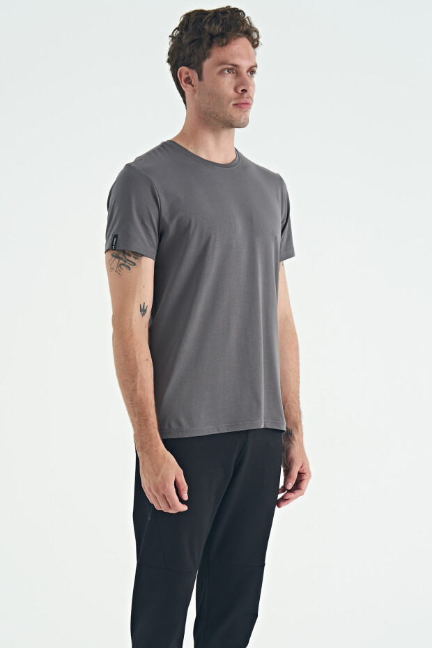 Calvin Koyu Gri Basic Erkek T-Shirt - 88245