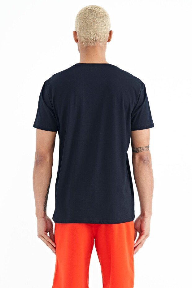 Donald Lacivert Standart Kalıp Erkek T-Shirt - 88217