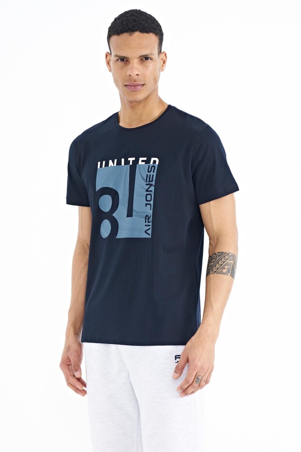 George Lacivert Standart Kalıp Erkek T-Shirt - 88220