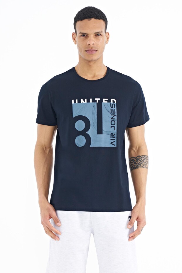 George Lacivert Standart Kalıp Erkek T-Shirt - 88220