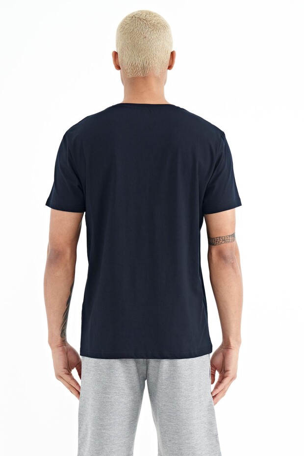 Boris Lacivert Standart Kalıp Erkek T-Shirt - 88206