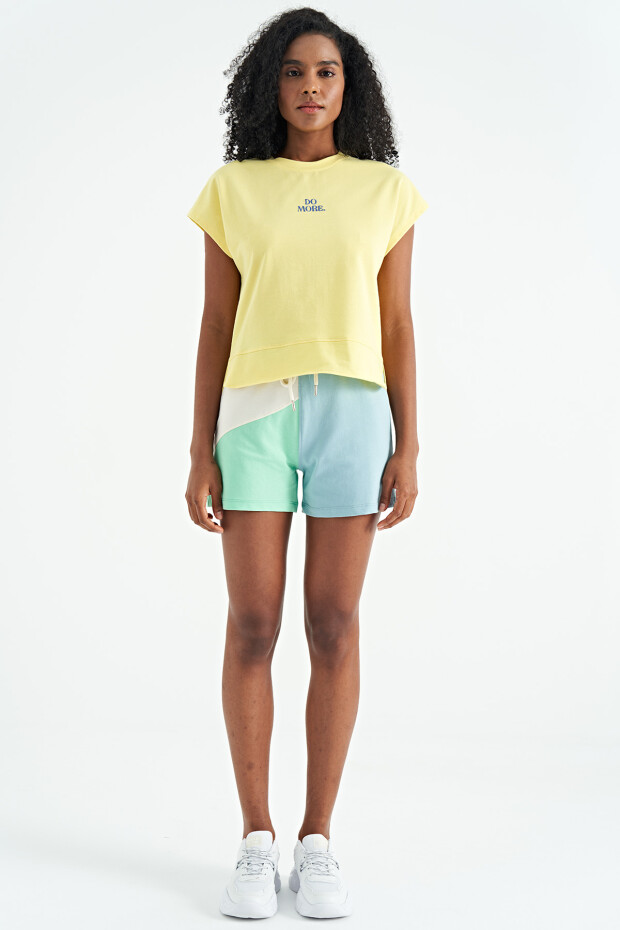 Tommy Life Limon Etek Parça Detaylı O Yaka Oversize Kadın T-Shirt - 02277. 2