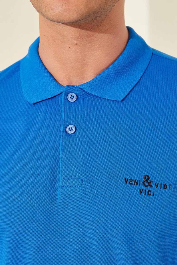 Saks Klasik Kısa Kol Standart Kalıp Polo Yaka Erkek T-Shirt - 87787 - Thumbnail