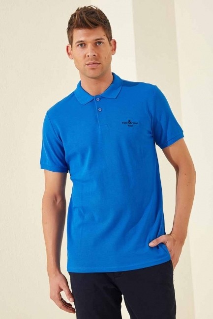 Saks Klasik Kısa Kol Standart Kalıp Polo Yaka Erkek T-Shirt - 87787