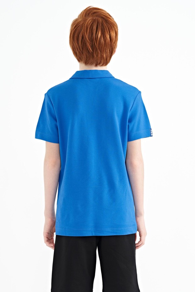 Saks Minimal Nakış Detaylı Standart Kalıp Polo Yaka Erkek Çocuk T-Shirt - 11084