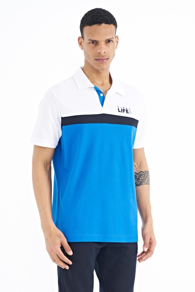 Tommy Life Saks Renk Geçişli Polo Yaka Standart Kalıp Erkek T-shirt - 88238. 3 Tommy Life Saks Renk Geçişli Polo Yaka Standart Kalıp Erkek T-shirt - 88238. 3