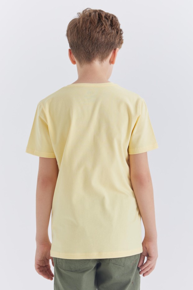 Tommy Life Sarı Baskılı Kısa Kol Standart Kalıp O Yaka Erkek Çocuk T-Shirt - 10866. 7