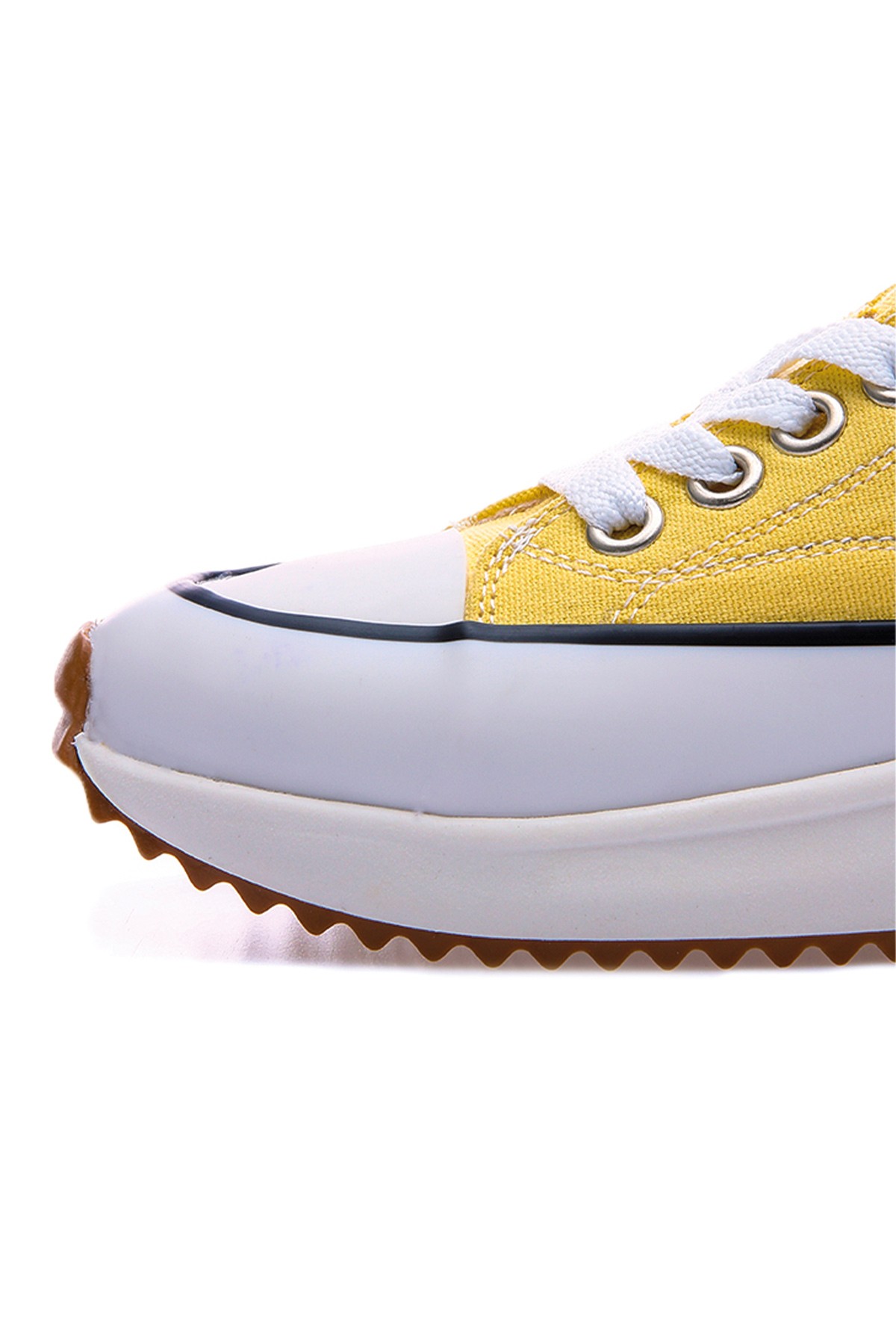 Sarı Bağcıklı Yüksek Taban Günlük Kadın Spor Ayakkabı - 89070