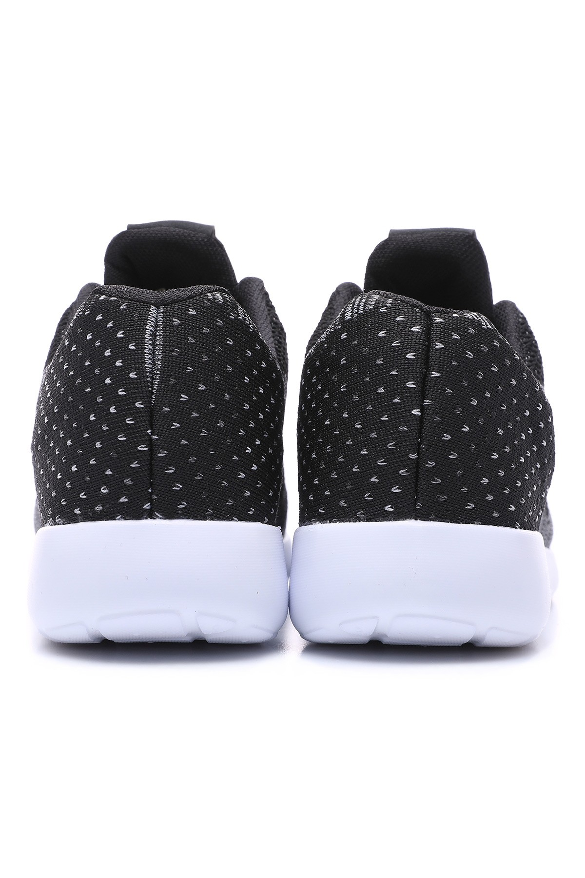 Siyah - Beyaz File Detaylı Bağcıklı Erkek Spor Ayakkabı - 89047