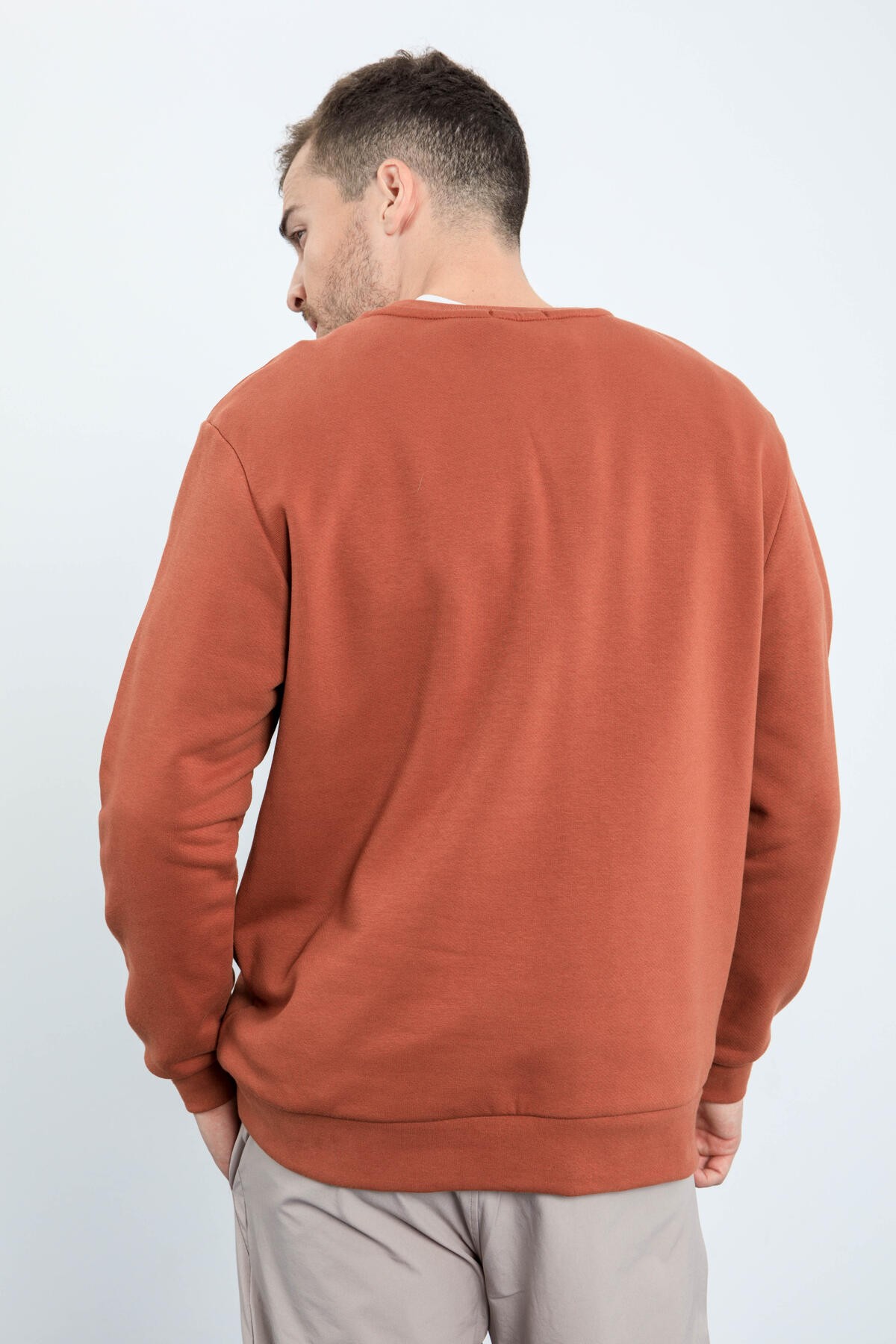 Tarçın Erkek Yazı Baskılı O Yaka Rahat Form Sweatshirt - 88037