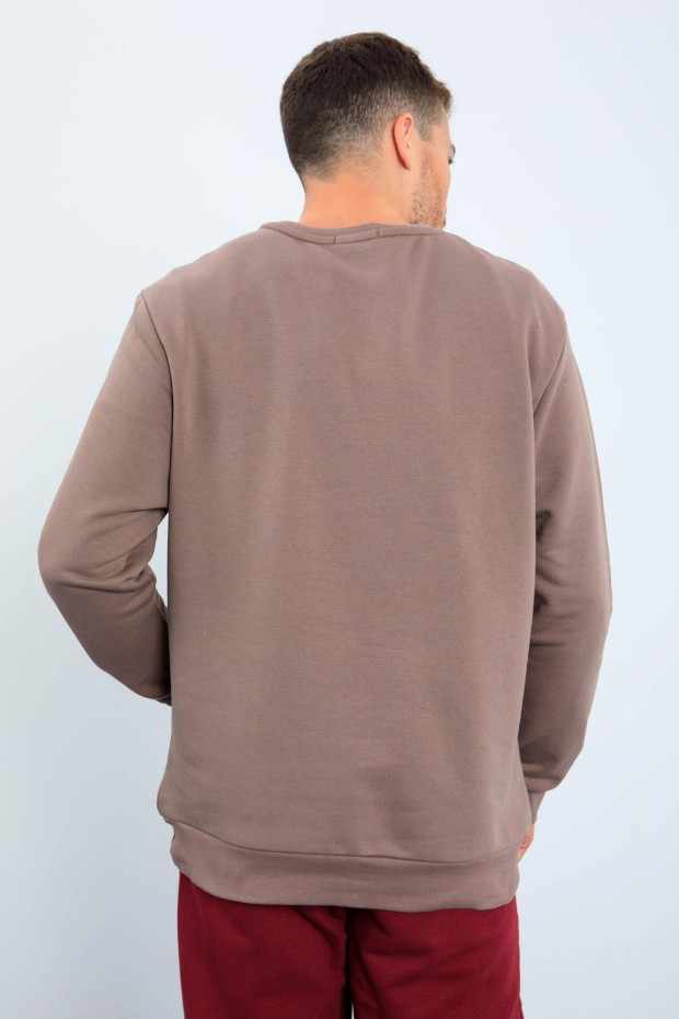 Toprak Erkek Yazı Baskılı O Yaka Rahat Form Sweatshirt - 88037