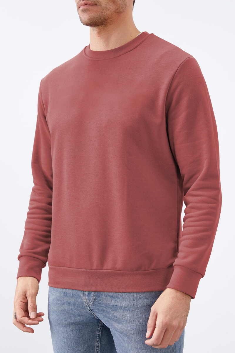 Yaban Gülü Basic O Yaka Rahat Form Erkek Sweatshirt - 88053